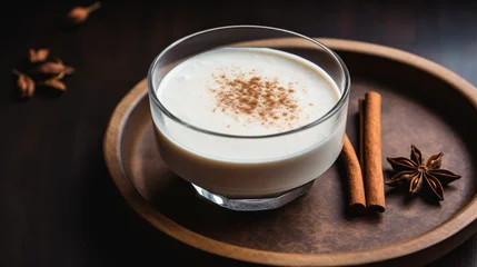 Fotobehang A creamy horchata with cinnamon and vanilla. © franklin