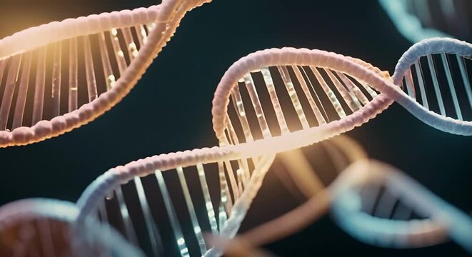 dna, acicido desossiribonucleico , struttura elicoidale di dna che fluttua