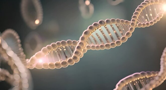 dna, acicido desossiribonucleico , struttura elicoidale di dna che fluttua