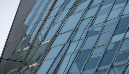 An angular shot of a tall glass facade in Boston