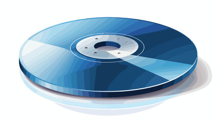 Illustration of CD disk or DVD disk flat vector 
