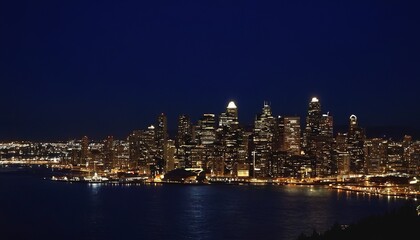 Fototapeta na wymiar Seattle at night