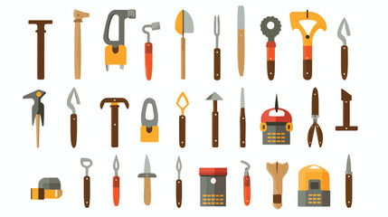 Labour tools icon design vector flat vector 