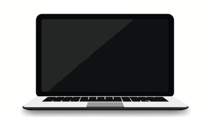 Laptop icon flat vector