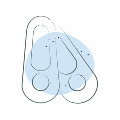 Icon Shoes. related to Shoemaker symbol. Color Spot Style. simple design editable. simple illustration