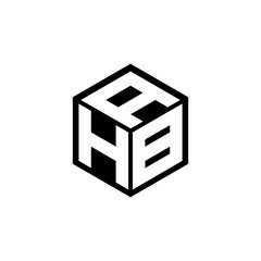 HBA letter logo design in illustration. Vector logo, calligraphy designs for logo, Poster, Invitation, etc.