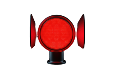 Red Stop Light on White Background. On a White or Clear Surface PNG Transparent Background.