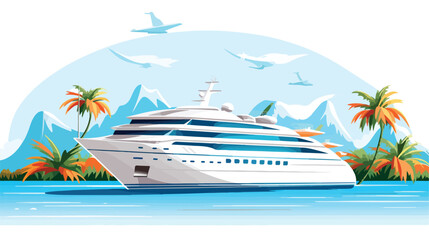 Luxury double decked yatch fast sea travel and explo