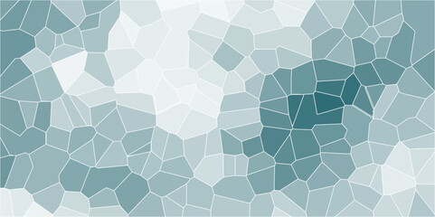 Blue gray Broken quartz stained Glass Background with White lines. Seamless pattern with Vintage Quartz surface white for bathroom or kitchen. Geometric Retro tiles pattern.