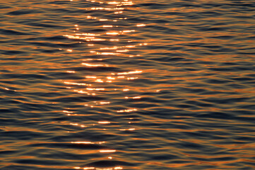 Sun light reflection on the sea surface