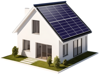 house with solar panels on roof