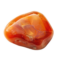 carnelian stone isolated on transparent background