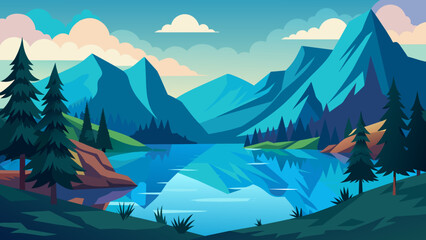 A beautiful scenery and svg file