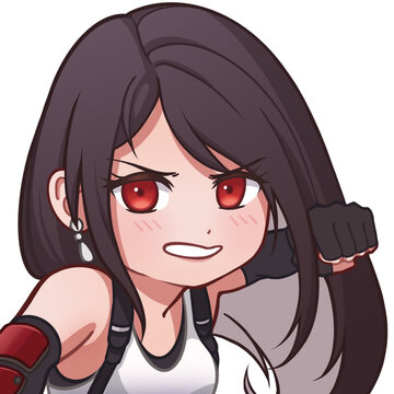 anime girl fighting emote
