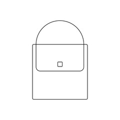 Handbag icon, Simple filled woman bag accessory. handle, female Fashion bag. Vector illustration on white background. EPS 10.