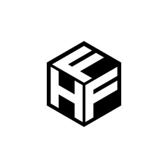 HFF letter logo design in illustration. Vector logo, calligraphy designs for logo, Poster, Invitation, etc.