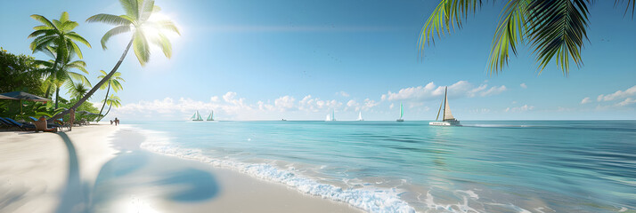 Fototapeta na wymiar Captivating portrayal of surreal tranquillity: The JQ Beaches lifescape