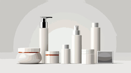 Mockup illustration of packaging for cosmetic produc
