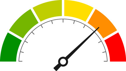 Metering gauge design, meter vector icon on white background - 763793891