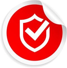 Shield protection vector label - 763793896