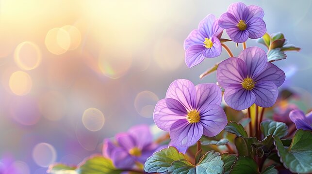 bright flowers of spring with pictures on a bright background for designing banners and greeting cards