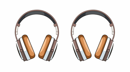 Music headphones device icon vector illustration gra - obrazy, fototapety, plakaty