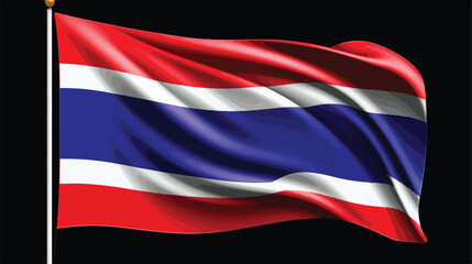 National Flag of Thailand Vector Illustration flat vector