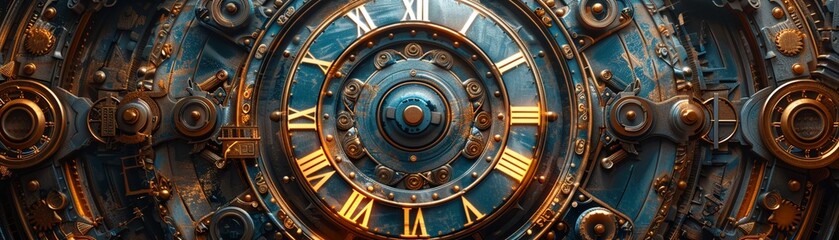 Capture the essence of time while exploring ancient civilizations through clock designs Let each hour reveal a different chapter in history, merging art and functionality elegantly - obrazy, fototapety, plakaty