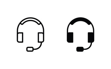 Headphone icon set vector illustration for web, ui, and mobile apps