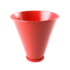 Plastic funnel isolated on transparent background