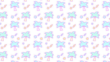 南国レトロポップパターン壁紙⭐︎PNG