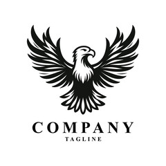 Obraz premium Eagle logo: Exudes power, freedom, and authority, symbolizing strength and leadership in its majestic form.