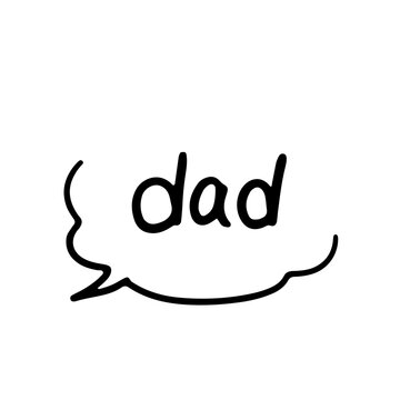 お父さんを呼ぶ吹き出し