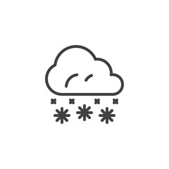 Snowfall line icon