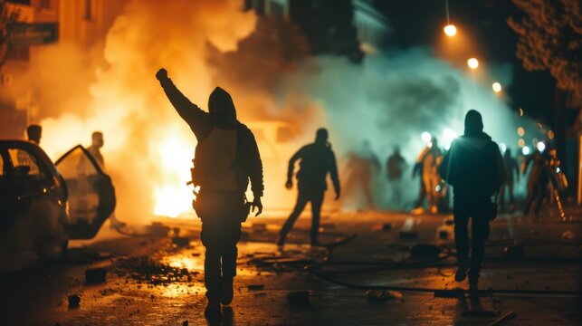 Pogroms and riots in city