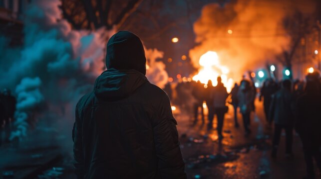 Pogroms and riots in city