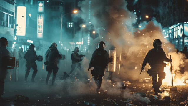 Pogroms and riots in city