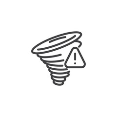 Tornado Warning line icon