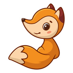 Little fox cartoon vector illustration