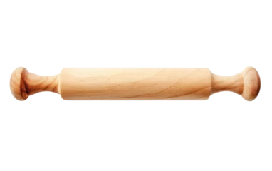  Wooden Rolling Pin on White Background. On a White or Clear Surface PNG Transparent Background. © Usama