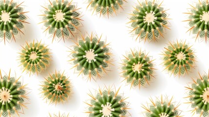 Obraz premium Desert Defense: Intricate Patterns of Cacti Spines Macr
