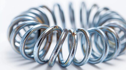 Precision of Coiled Metal: Notebook Spiral Close-Up