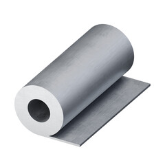 Stainless steel sheet roll isometric icon
