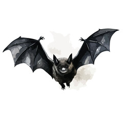 Bat Watercolour clipart isolated on white background