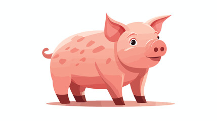 Piggy-wiggy flat vector isolated on white background