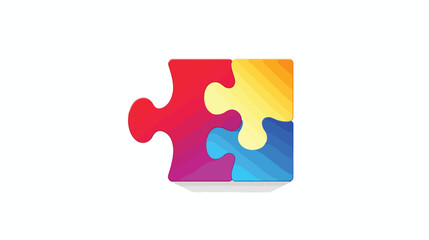 Puzzle sign icon vector illustration. Flat design st