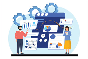 Business Strategy Flat Illustration Design