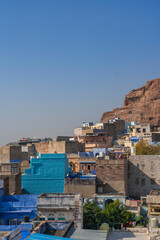 Jodhpur, Rajasthan at the Mehrangarh Fort the blue city of India