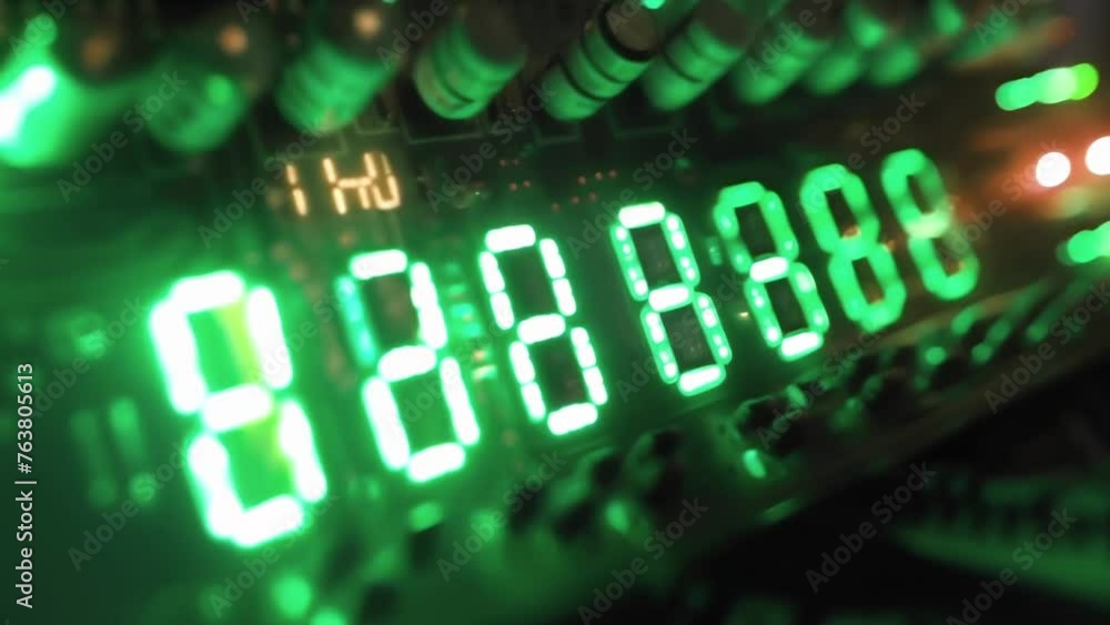 Poster the bright green glow of a virtual timer counts down the seconds as the player strategizes their nex