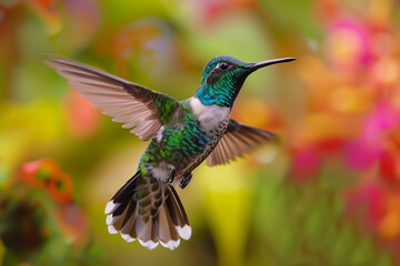 Fototapeta premium Hummingbird flying in garden